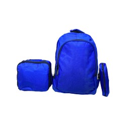 School Bag 3 Pieces Girls Blue s144